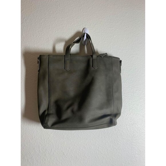 Universal Thread Tote Bag Gray Faux Leather Medium Size EUC Casual Purse I10 - Picture 2 of 4